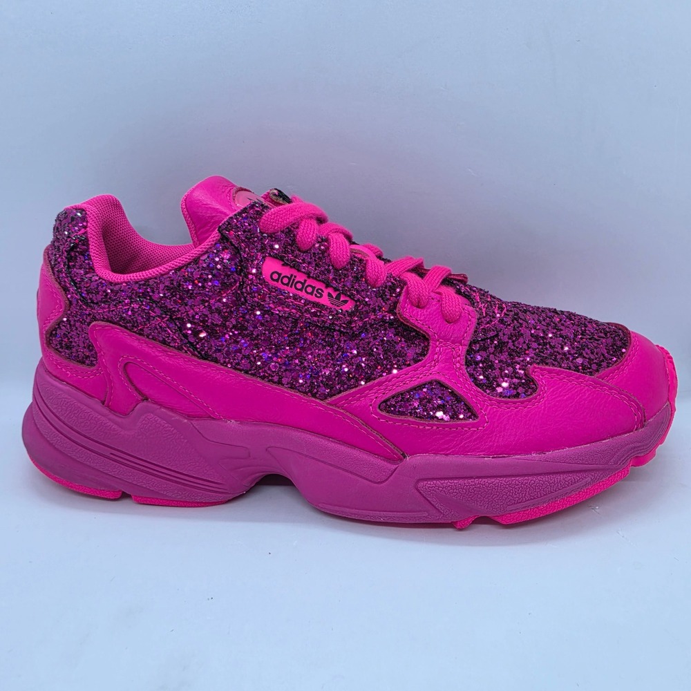 Adidas Originals Women's Falcon Out Loud "Shock Pink Glitter" BD8077 Size 8 - Picture 8 of 11